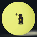 Monogrammm. Kawaii Niedlich Ninja für Nerd Geek. Tischtennisball<br><div class="desc">Abrufbar unter:http://www.zazzle.com/produkto</div>