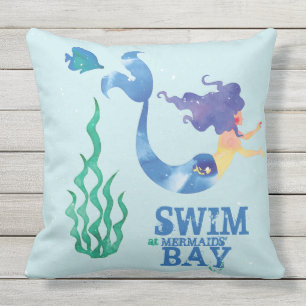 Monogrammm.Nautisch. Mermaids' Bay.  Familienname Kissen