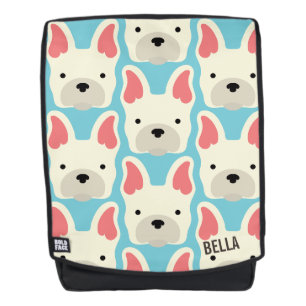Monogrammm.Niedlicher französischer Bulldog. Rucksack