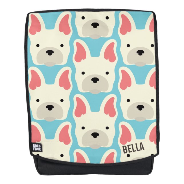 Monogrammm.Niedlicher französischer Bulldog. Rucksack (Vorderseite)