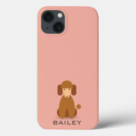 Monogrammm. Niedlicher Hund. iPhone 13 Hülle