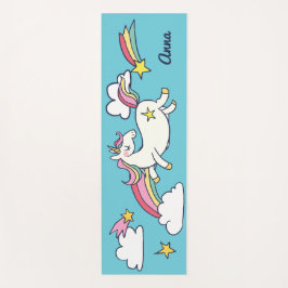 Monogrammm. Niedlicher Regenbogen-Regenbogen Yogamatte