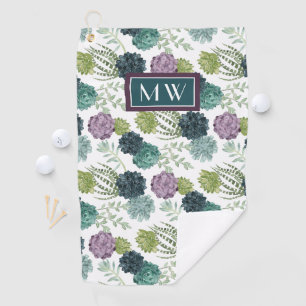 Monogrammm   Pflanze Happy Collection Succulent Pa Golfhandtuch