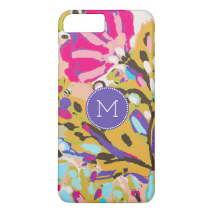 Monogrammm Pink Boho Floral I Case-Mate iPhone Hülle