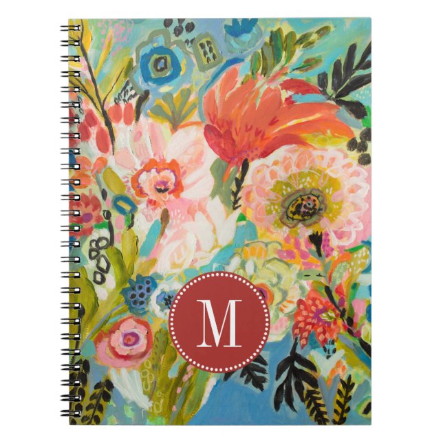 Monogrammm | Secret Garden Floral III Notizblock (Vorderseite)