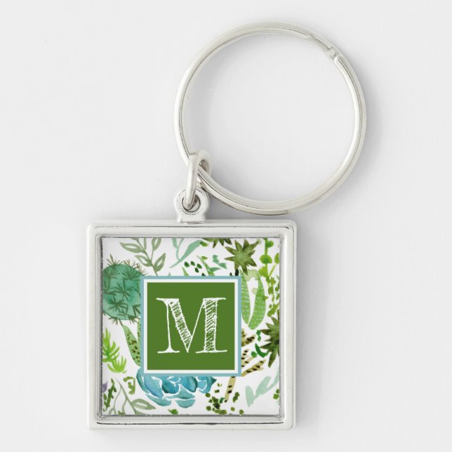 Monogrammm | Sukkuläres Feld I Schlüsselanhänger (Vorne)
