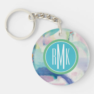 Monogrammm Test und Airy Bright Schlüsselanhänger