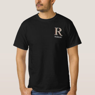 Monogrammname des benutzerdefinierten dreiseitigen T-Shirt