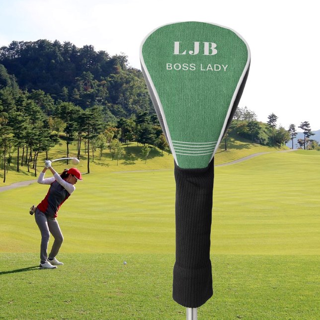 Monogrammname, Frühjahrsgrüne Bezeichnung, Golf Headcover (Von Creator hochgeladen)