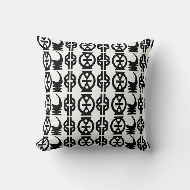 Monogrammniedliche Throw-Kissen mit afrikanischen Kissen (Vorderseite)