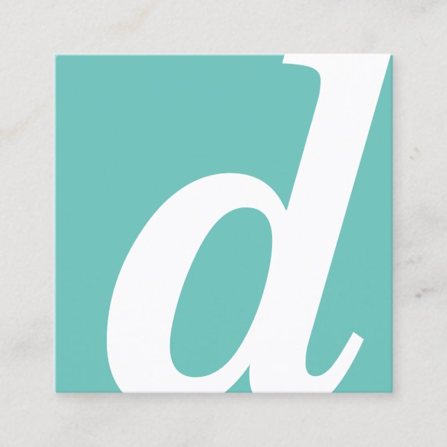 Monogrammquadrat Quadratische Visitenkarte (Vorderseite)