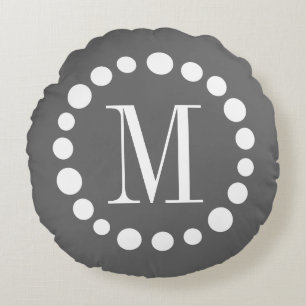 Monogrammrundes Rundes Kissen