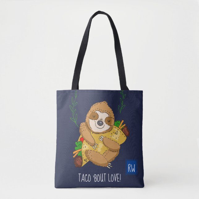 Monogrammtaco-'Kampf-LiebeSloth Tasche (Vorderseite)