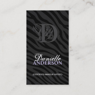 MONOGRAMMzebra-DRUCK-MASKENBILDNER-VISITENKARTE Visitenkarte