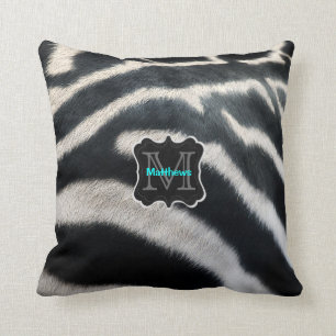 Monogrammzebra-Foto Kissen