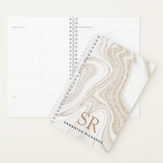 Monographie de parties scintillant d'or en marbre  (Devant avec enveloppe)