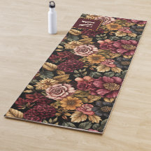 Monographie des Burgundy Floral Pattern