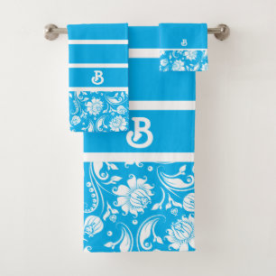 Monographie des damas vintages bleu et blanc