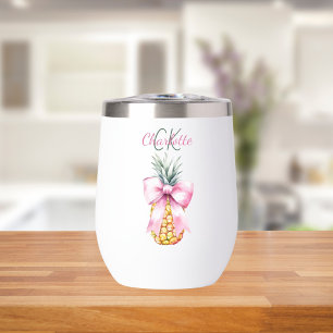 Monographie estivale tropicale d'ananas à arc rose