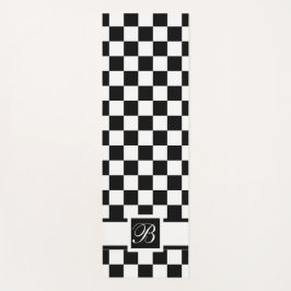 Monograviert in Schwarz-Weiß-Yogamattel Yogamatte