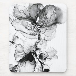 Monokrom blomma mousepad