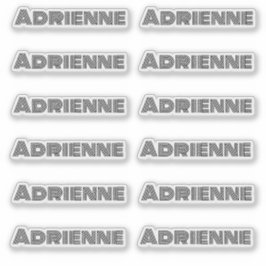 Monoline Big Letters Personalisierter Name Aufkleber