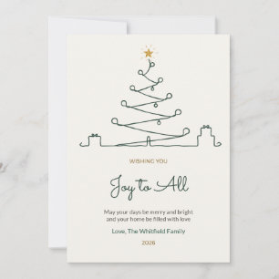 Monoline Pinnacle Familien-Weihnachtskarte Einladung