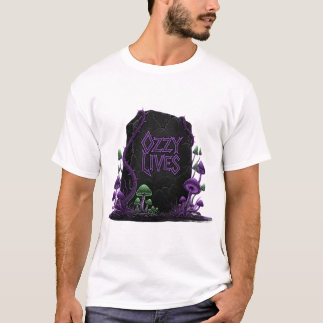 Monolithische Platte: Ozzy lebt T-Shirt (Vorderseite)