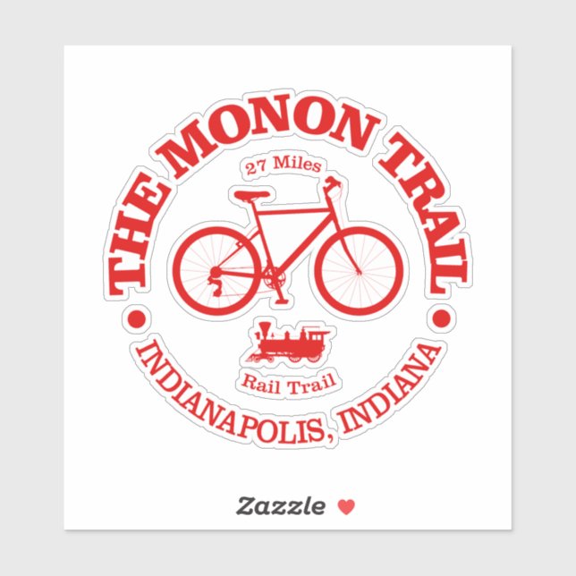 Monon Trail (Radfahren) Aufkleber (Blatt)