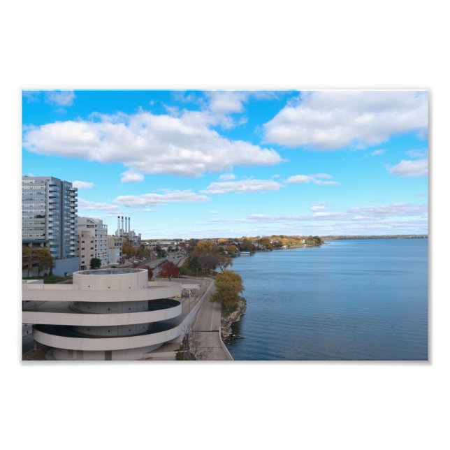 Mononasee und Downtown Madison Fotodruck (Vorne)