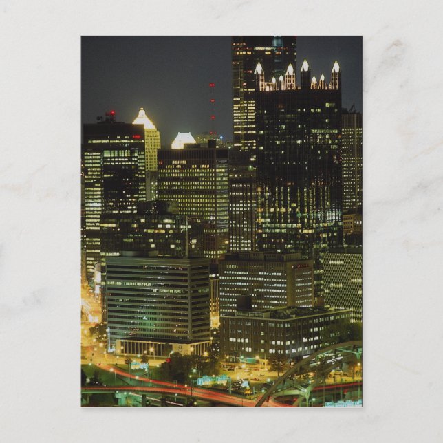 Monongahela River und Fort Pittsburgh Bridge, Penn Postkarte (Vorderseite)