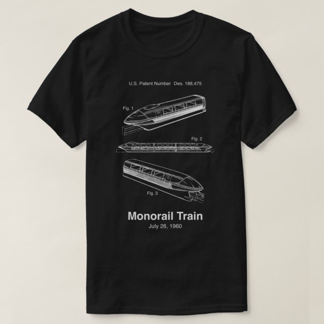 Monorail Train Brevet T-shirt Essentiel (Design devant)