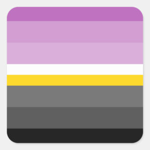 Monosexual Pride Flag Quadratischer Aufkleber