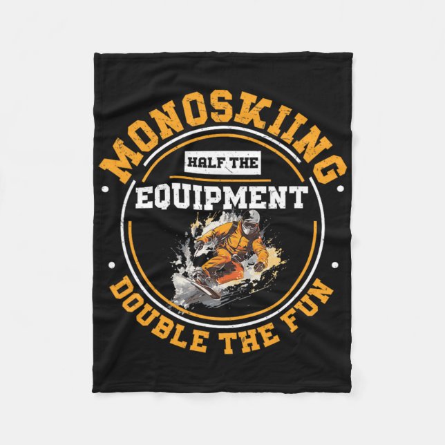 Monoskiing-Half-Equipment-Doppelter lustiger Monos Fleecedecke (Vorderseite)