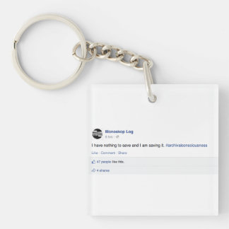 Monoskop "je n'ai rien à sauver" le porte - clé