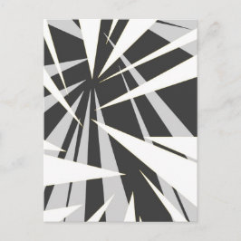 Monotone geometrische grafische Gestaltung Postkarte