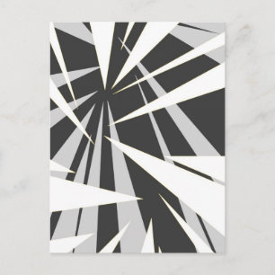 Monotone geometrische grafische Gestaltung Postkarte