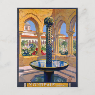 Monreale Palermo Italien Vintage-Reiseposter Postkarte