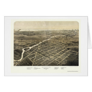 Monroe, carte panoramique de MI - 1866