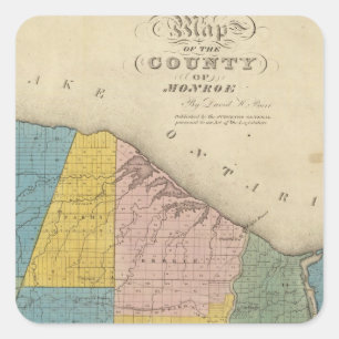 Monroe County Quadratischer Aufkleber