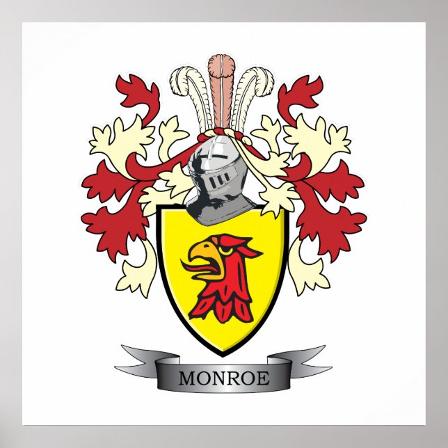 Monroe-Familienwappen-Wappen Poster (Vorne)