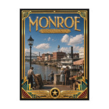 Monroe Louisiana Vintage Art Deco Golden Age