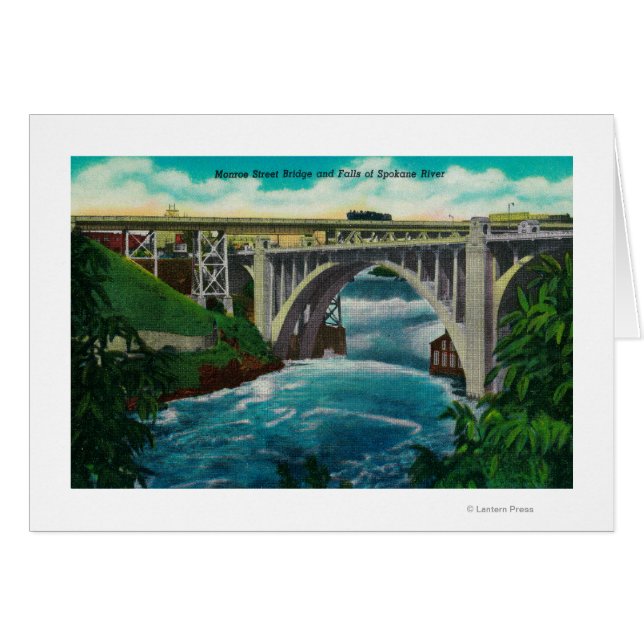 Monroe Street Bridge and Falls on Spokane River (Vorderseite (Horizontal))