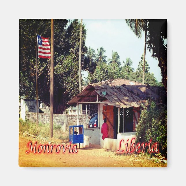 MONROVIA, Liberia, Afrika, Kühlschrank Magnet (Vorne)