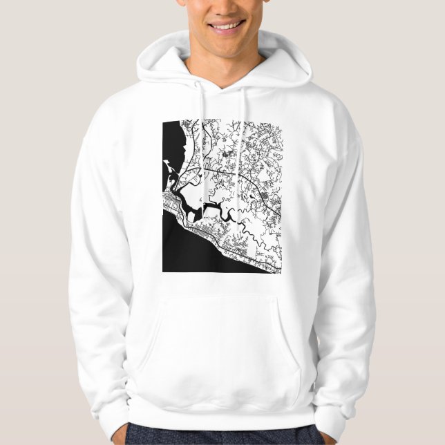 Monrovia Liberia City Map Hoodie (Vorderseite)