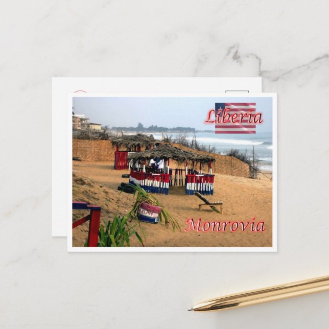 Monrovia - Liberia - Panorama - Postkarte (Vorderseite/Rückseite Beispiel)