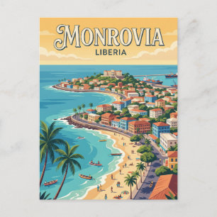 Monrovia, Liberia Postkarte
