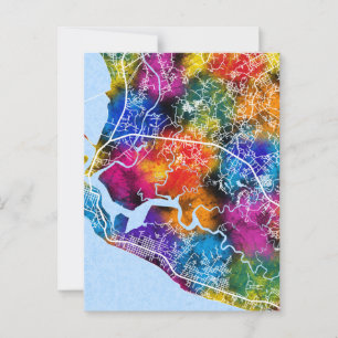 Monrovia Liberia - Stadtkarte Postkarte