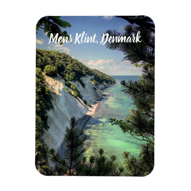 Møns Klint Denmark stilisiert Magnet (Vertikal)