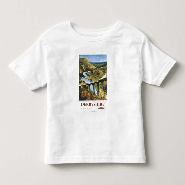 Monsal Tal, Zug und Viaduct British Rail Kleinkind T-shirt (Vorderseite)